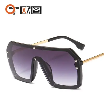 Letter Sunglasses with One-Piece Lenses, Unisex, Personalized Style
