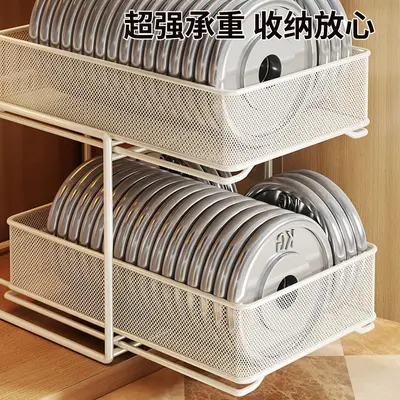 Under-sink pull-out storage basket, multi-layer - 5