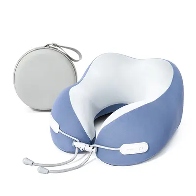 Ice silk U-shaped travel pillow with foldable neck support - 12