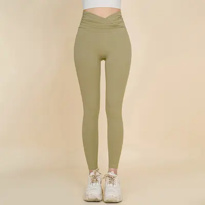 Kadın Nefes Alabilen Kalça Kaldırıcı Yüksek Bel Yoga Pantolonu, Hızlı Kuruyan - 8