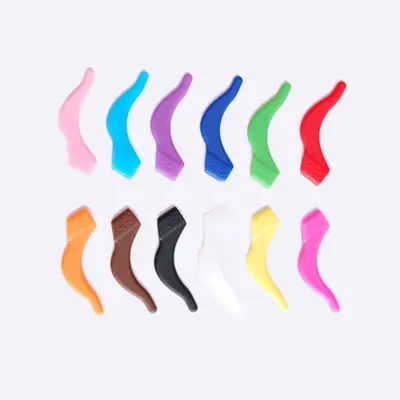 Smart AI Glasses Leg Covers, Non-Slip Silicone Temple Tips with Sport Ear Hooks