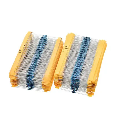 2600 Pcs 0.25W 1/4W Metal Film Resistor Kit, 130 Values