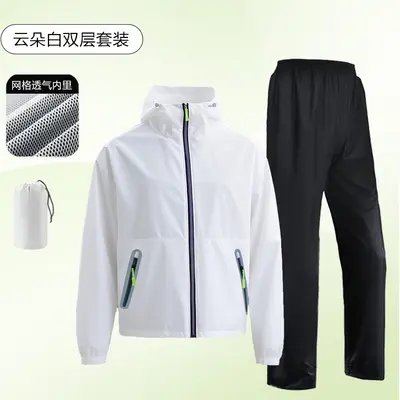 Hafif yağmur kıyafeti pantolonu tam vücut koruma unisex - 7