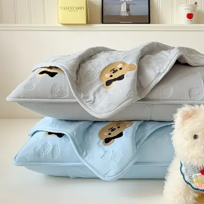 Quilted Pillowcase Pair 48x74cm Waterproof Anti-Oil - 12