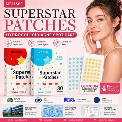 Superstar star acne patches 80 pieces hydrocolloid portable