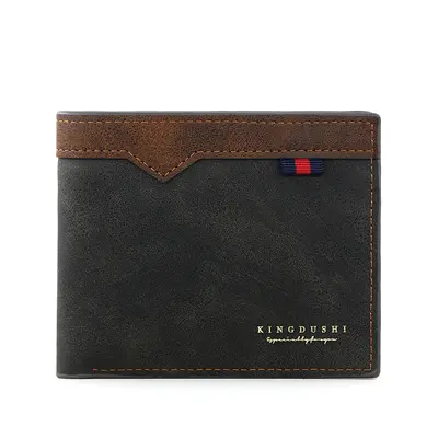 Men's Short Wallet, Multi-Card Slots, Zipper Coin Compartment - 5