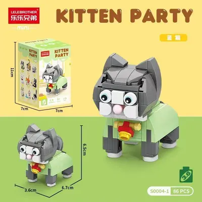 Cute Cat Assembly Building Block Set, Educational Toy for Children - 6