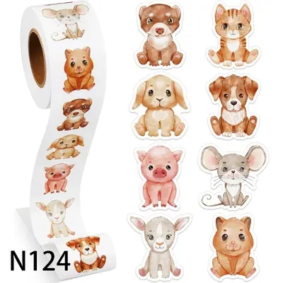 Dinosaurier- und Meerestier-Sticker-Rolle, Dekorations-Geschenkbox - 10