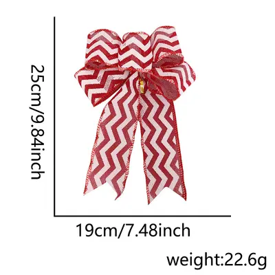Christmas Small Bow Necklace, DIY Accessory, Linen Material - 12