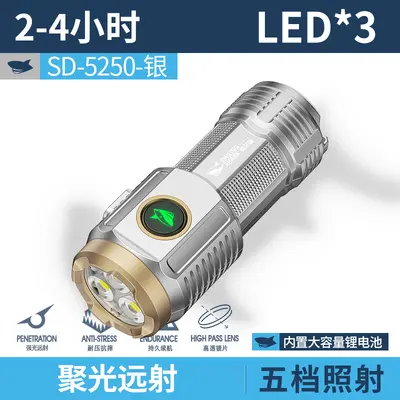 Outdoor Mini Flashlight with 3 Brightness Levels and Pen Clip - 10