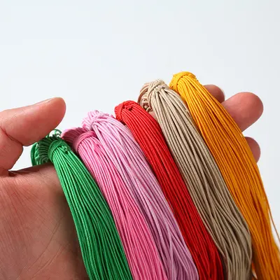 Yuvarlak elastik ip, 0,8-3,5 mm, yüksek elastikiyetli, siyah, beyaz ve renkli - 5