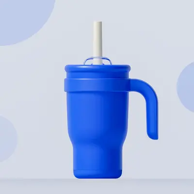 Okula dönüş sezonu kontrast renk 14oz saman araba bardağı çocuk öğrenci termos bardak paslanmaz çelik su bardağı kolu araba bardağı - 13