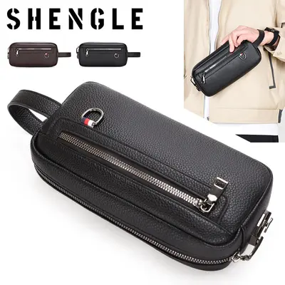 Men's Clutch Bag, Modern Simple Lightweight Wristlet for Daily Commute
