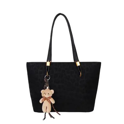 Damen-Handtasche mit Retro-Leopardenmuster, großes Tote Bag - 6
