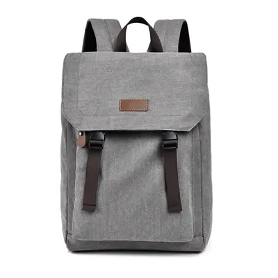 Men's Canvas Backpack with Laptop Compartment, American Casual Style - 7