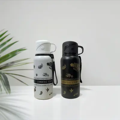 Gardenia Thermal Cup 304 Stainless Steel Large Capacity Women's Water Bottle - 5