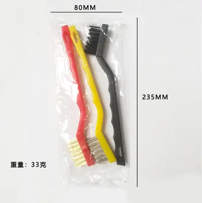 Dokuz At Seti Fırça Mutfak Yağ Alma Gaz Sobası Temizleme Fırçası Bakır Tel Paslanmaz Çelik Soba Naylon Çelik Tel Fırça - 7