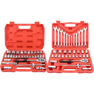 Factory Source Auto Repair Tool Set 32 Pieces 37 Pieces Wrench Quick Ratchet Socket Galvanized Ratchet Wrench