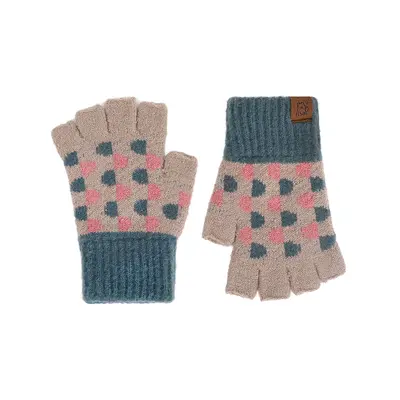 Children's fleece-lined fingerless gloves, ages 6-9 - 11