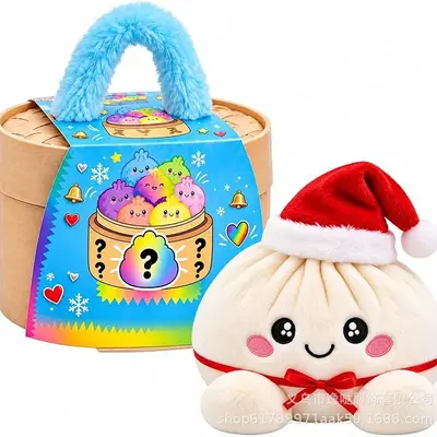 Extra großes Dumpling Weihnachts-Stressball-Plüsch mit Dampfgarer - 4