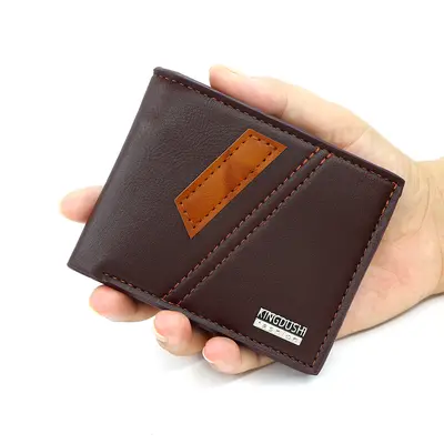 Men's Short Wallet, Multi-Card Slots, Slim Leather - 1