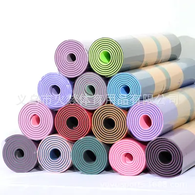 TPE-Yogamatte, 6 mm dick, geruchlos, einfarbig oder zweifarbig, LOGO-Aufdruck möglich - 2