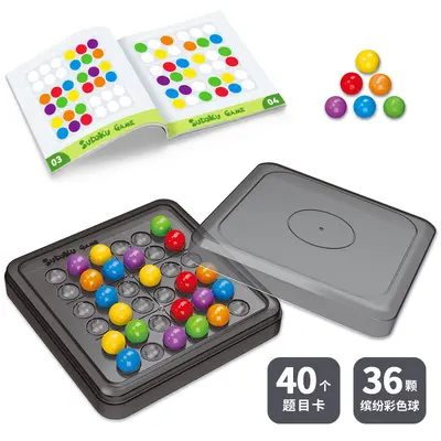 Buntes Sudoku-Spiel mit Steinen, interaktives Denkspiel für Kinder
