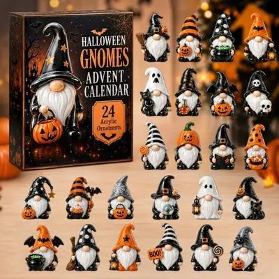 2026 Halloween Wichtel 24-Tage-Countdown Dekofigur-Adventskalender