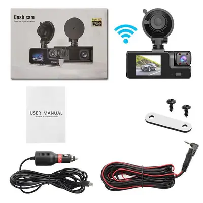 跨境新款高清夜视WiFi行车记录仪三录3镜头 carDVR 3camera lens - 8