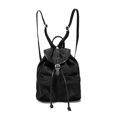 Women's Lightweight Nylon Backpack with Drawstring Closure - 5