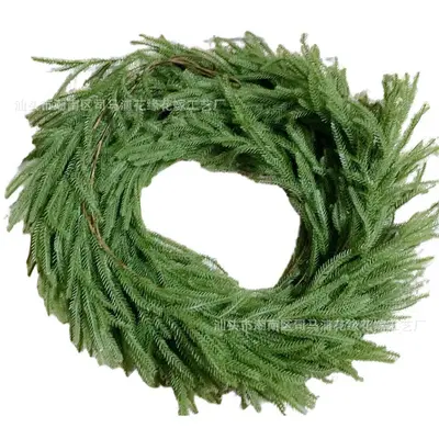 Artificial Rattan Norfolk Pine Wall Decoration, Christmas Decor - 11