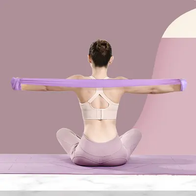 Heavy-Duty Stretch Elastic Yoga Resistance Band, Back and Glute Stretch - 6
