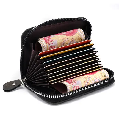 Men's Short Leather Wallet, Large Capacity, Wear-Resistant - 5