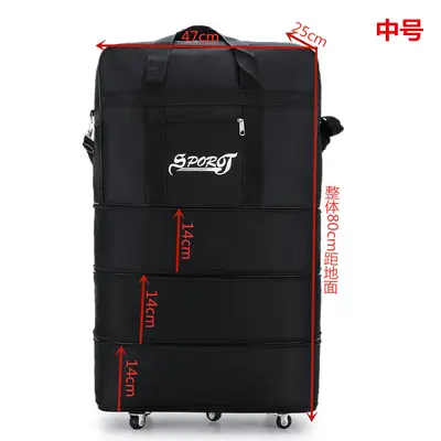 Large capacity portable Oxford fabric luggage travel bag 158 mobile air-controlled bag waterproof - 8