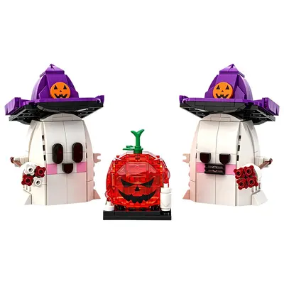 Ghost Pumpkin Building Block Set, Halloween Educational Toy - 5