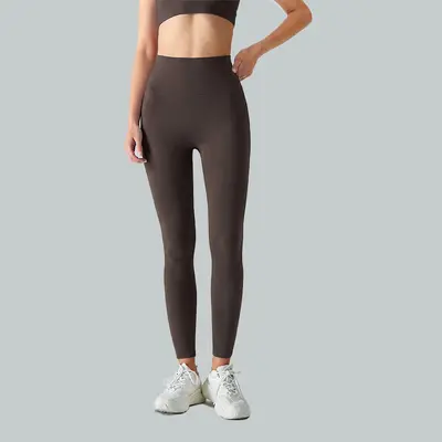 High-Waist-Yogahose mit Bauchkontrolle, doppelseitig gebürstet - 10