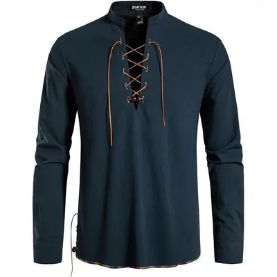 Erkek Henley yaka uzun kollu plaj gömleği, Avrupa bedeni - 5