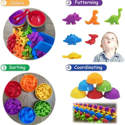 Lernspielzeug für Kinder, Farbzählung und Sortiersets