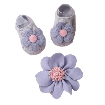 Baby Headband and Boat Socks Set