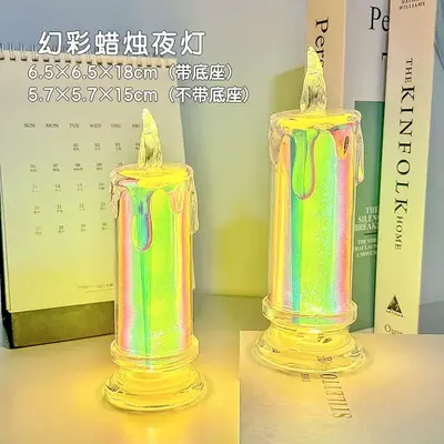 LED artificial candle lamp creative night light bedroom bedside lamp atmosphere lamp creative gift desktop decoration ornaments - 13