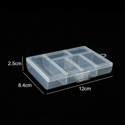 Bölmeli saklama kutusu şeffaf plastik kutu parçaları masaüstü takı boncuklu saklama plastik ambalaj kutusu tokalı kapak ambalajı - 8