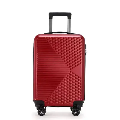 Wholesale luggage 20 inch wheeled trolley bag, silent universal wheels, zippered, combination lock, large capacity cabin size suitcase - 12