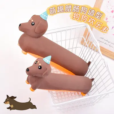 Latex Squeaky Dachshund Dog Toy, Corgi and Shiba Inu Series