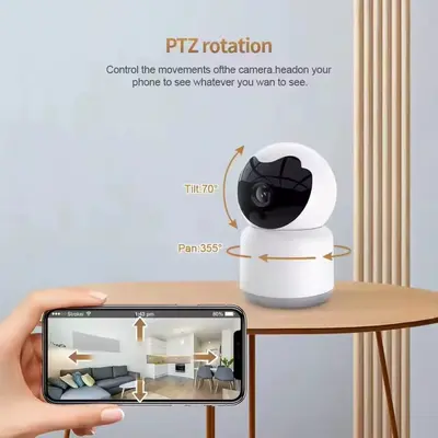 WiFi akıllı kamera, 360 derece, gece görüşü