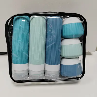 Travel Leak-Proof Silicone Bottle Set 8-Piece Multicolor Outdoor - 7