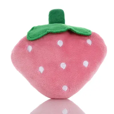 Chew-Resistant Plush Fruit Squeaky Dog Toy - 10