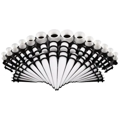 Acrylic Pointed Ear Gauge Set, 50 Pieces, Piercing Earrings - 13
