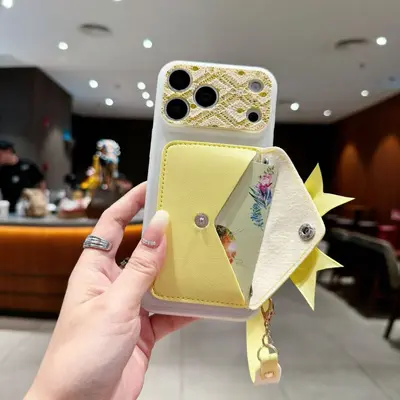 iPhone 18/17 Pro Max case, butterfly bow wallet style