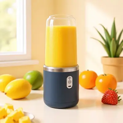 Taşınabilir mini meyve suyu bardağı şarjlı blender kulaklı - 4