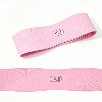 Yoga Resistance Band for Leg Strength Training, 100% Natural Silicone Elastic Band - 4